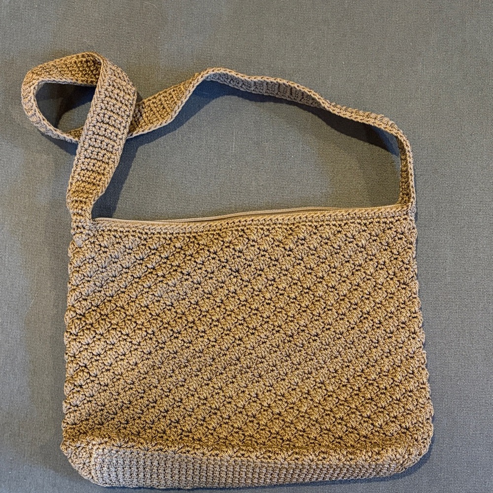 The Sak Tan Crochet Shoulder Bag